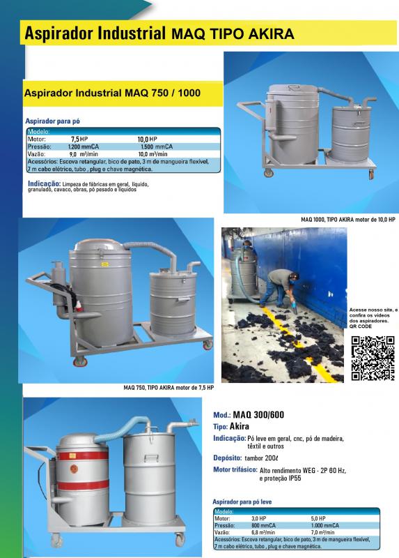 Locação de aspirador industrial